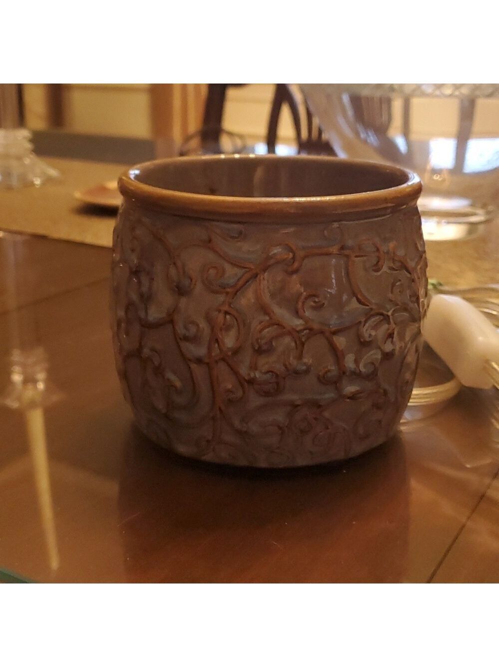 Yankee Candle Brown Ornate Ceramic Scent Warmer
